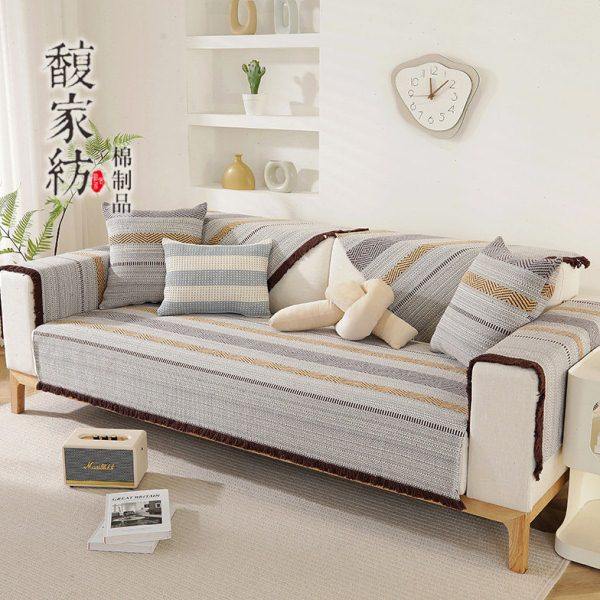 防滑耐磨沙发垫四季通用简约棉麻亚麻盖布巾坐垫椅子垫可定制,居家布艺,沙发垫,淘宝优惠券,粉丝福利购,淘宝优惠卷