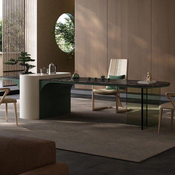 岩板茶桌椅组合轻奢现级感大户型家用客厅大板茶台烧水壶一体,商业/办公家具,茶台/茶桌,淘宝优惠券,粉丝福利购,淘宝优惠卷