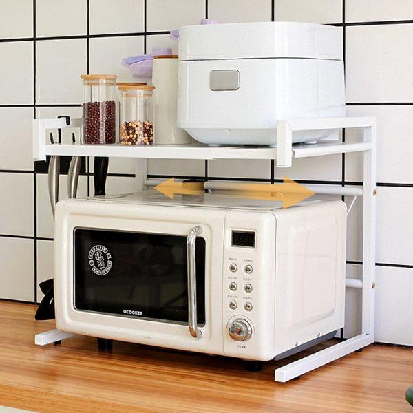 cs可伸缩厨房置物架桌面双层电饭锅支架家用台面烤箱收纳微波炉架,厨房/烹饪用具,微波炉置物架,淘宝优惠券,粉丝福利购,淘宝优惠卷