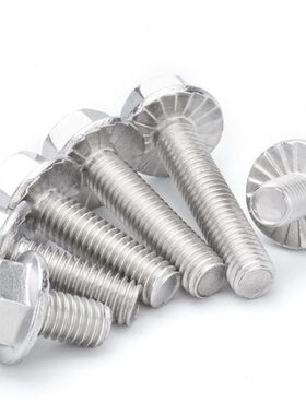 12面垫螺钉MM8螺栓10带MM5松M6防滑螺丝4防不锈钢法兰外六角30M4