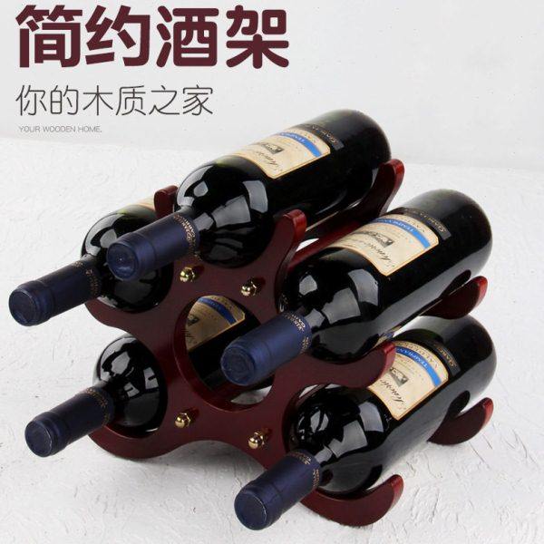 木质红酒架摆件欧式创意葡萄酒架家用红酒架展示架置物架酒柜瓶架