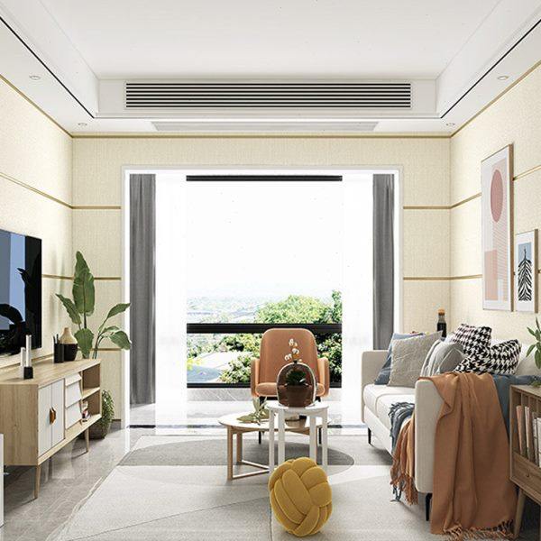 素色条纹电视背景墙纸加厚立体主卧床头客厅墙面装饰宿舍改造壁纸