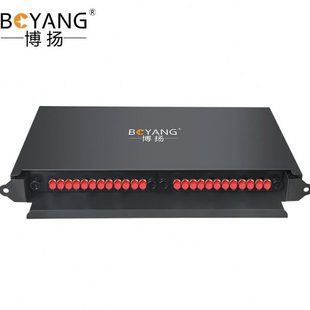 博扬 24芯光纤配线架1U单元体FC多模(50/125)24芯满配抽拉式光纤