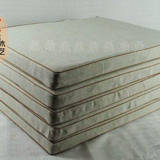 中式坐垫椅垫红木餐椅垫子高档亚麻棉麻沙发坐垫软棕垫坐垫