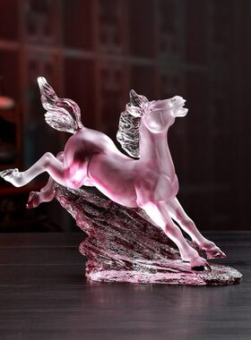 马办公定制工艺品桌面 客厅装饰家居摆件琉璃摆设礼品法古送礼