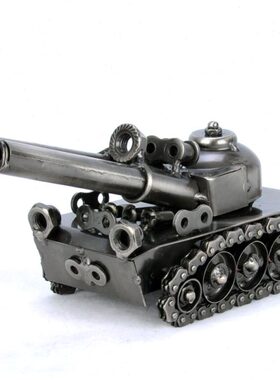 时尚男生家居饰品摆件 房间装饰品铁艺朋友给坦克模型送生日礼物