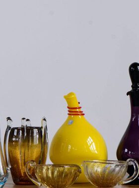 水黄色升 壁挂花4S气球透明紫色 滴碗1兰水21琥珀 璃岛手工花器插