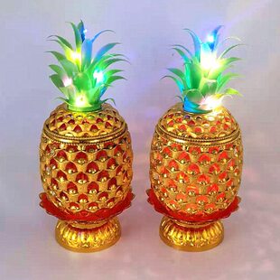 供品开业糖果盒仿古财神糖贡供佛塔旺来天乔迁菠萝供佛摆件糖果