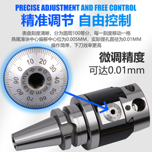 BT40/BT50NBH2084数控加工中心可调式小孔精镗刀套装镗床镗孔刀杆