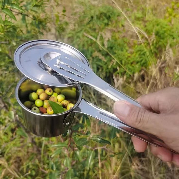 加厚不锈钢新款摘酸枣神器工具采摘山枣子专用摘水果枸杞小枣机器
