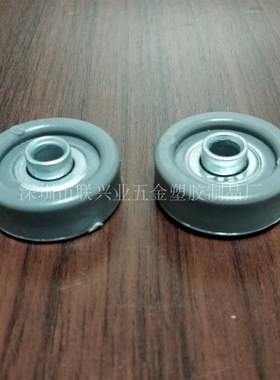 38厘塑胶滚轮来福轮,38mm灰色福来轮,电子设备输送线脚轮福莱轮