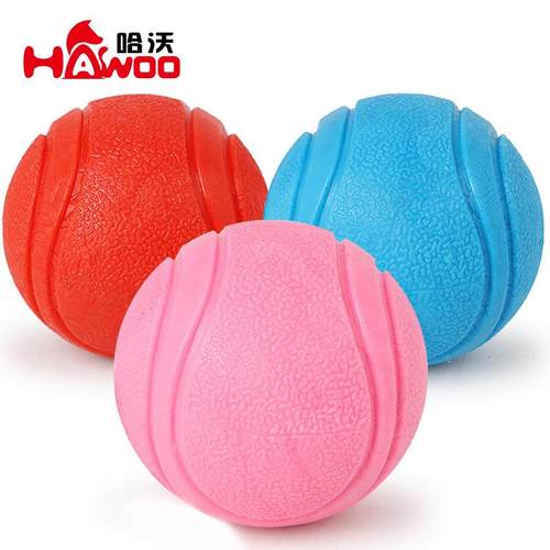 跨境新款啃咬狗玩具耐咬实心弹力球 狗狗橡胶磨牙球宠物玩具
