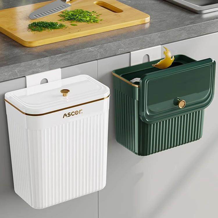 壁挂式垃圾桶家用厨房卫生间2025新款厕所带盖专用拉厨余翻盖有盖