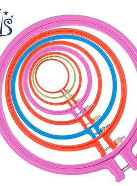 SKC十字绣花绷 绣花架子 绣框刺绣撑子工具 圆形圈带卡槽绣圈套装