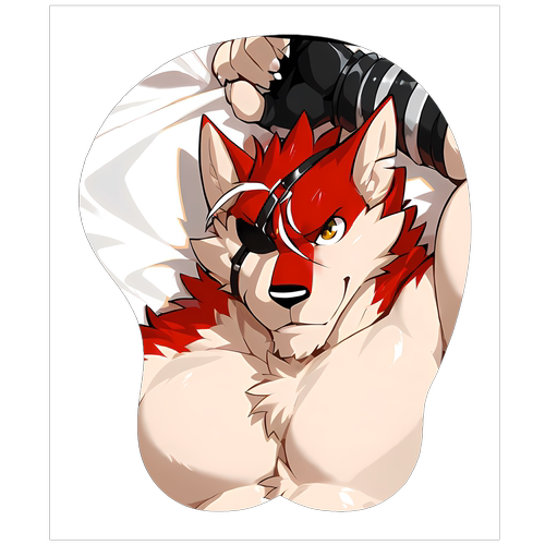 原创福瑞furry兽人鼠标垫肌肉立体3d硅胶定制雷克斯-竹本岚