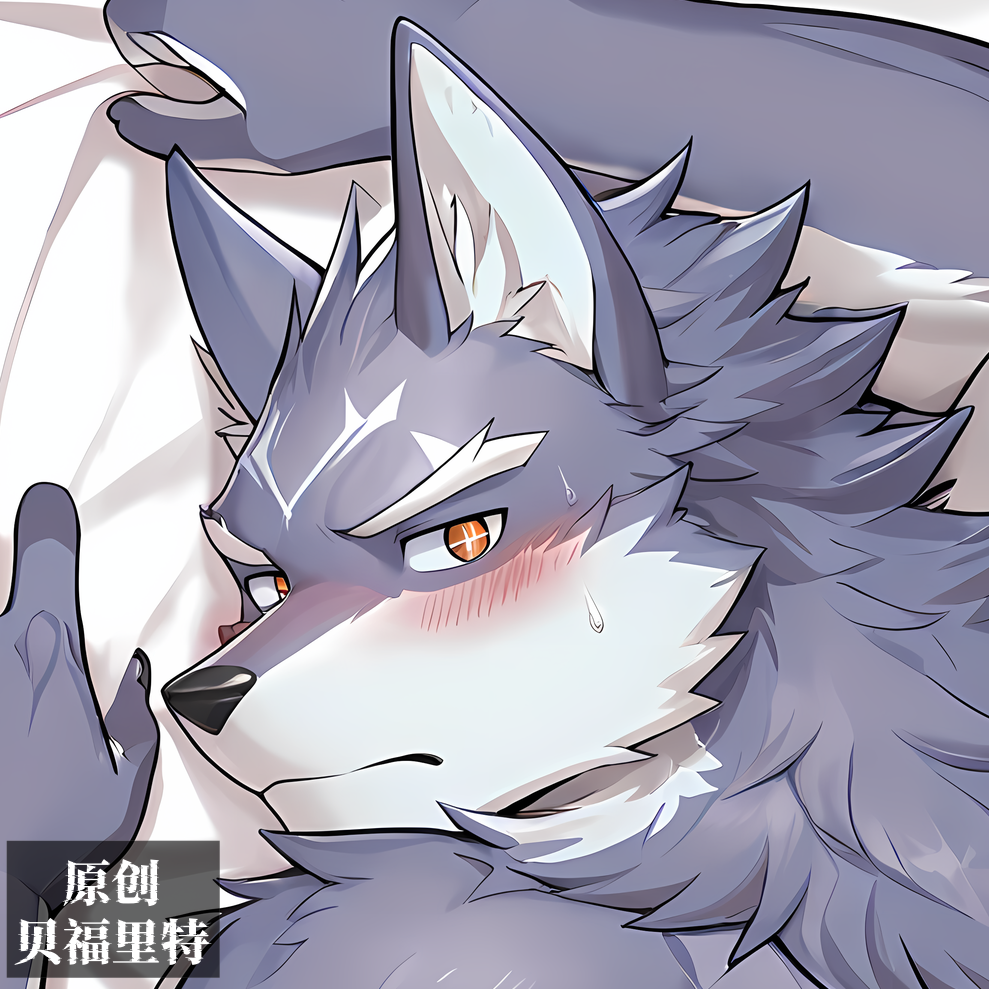 原创-福瑞furry兽人等身抱枕芯套定制胸腹肌人形骑士学院贝福里特