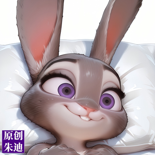 原创-兽人疯狂动物城朱迪 等身抱枕芯套定制等人高福瑞furry兔子
