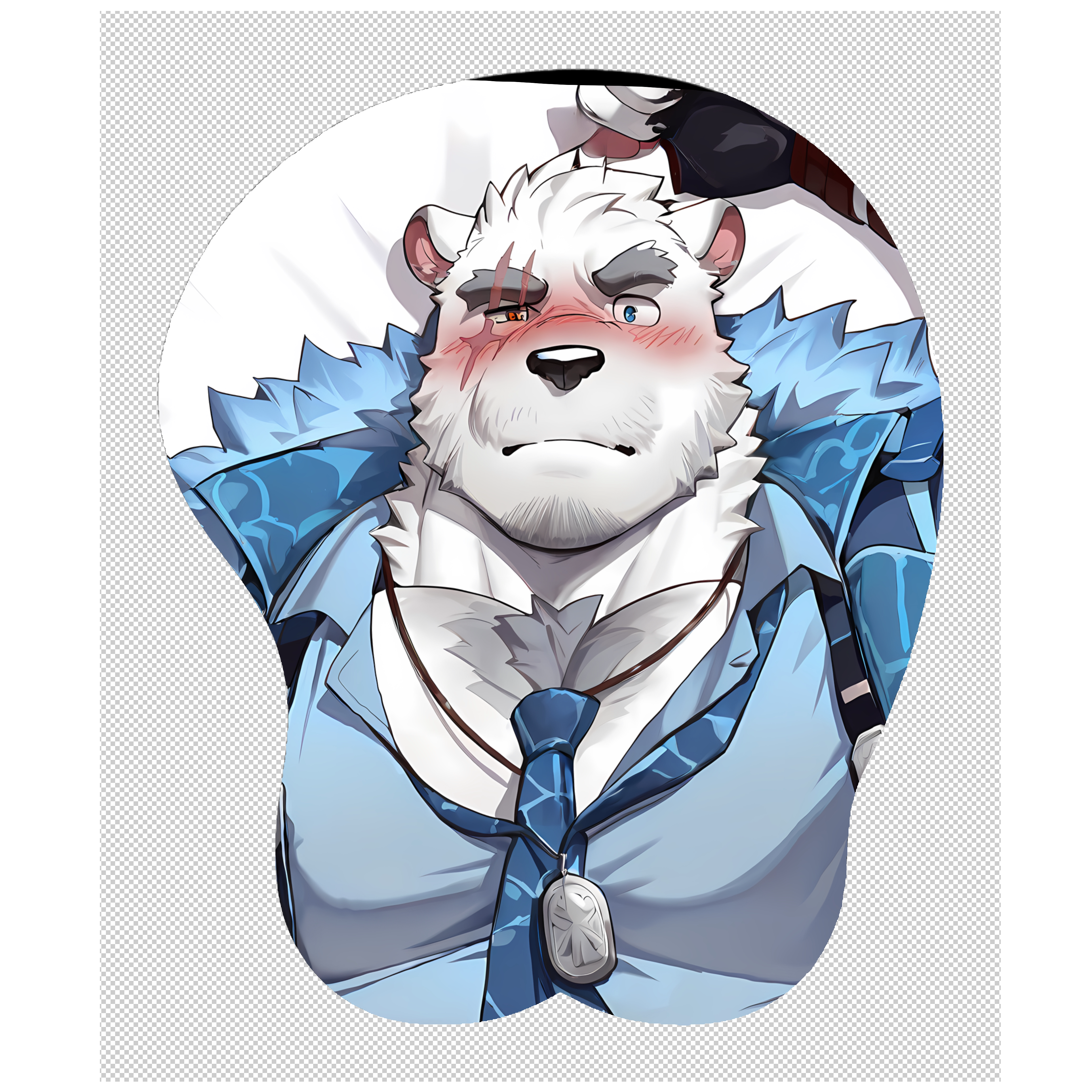 原创-福瑞furry兽人鼠标垫定制肌肉立体3d硅胶龙脉R-西格巴尔迪
