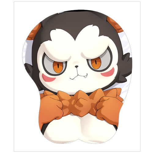 原创福瑞furry兽人鼠标垫胸肌肉男立体3d硅胶叮叮恶魔洛克王国
