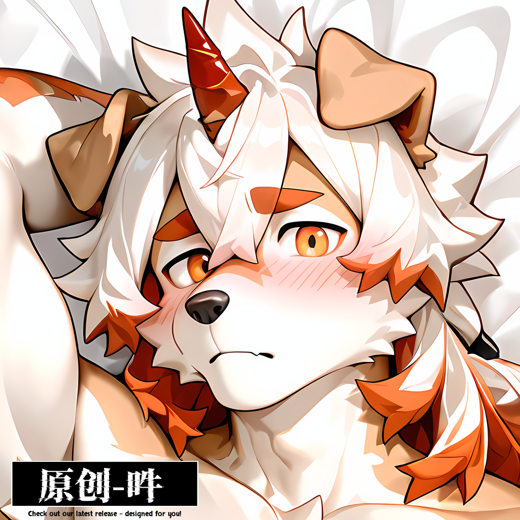 原创-明日方舟-吽 等身抱枕芯套定制人形等人高福瑞furry毛绒靠枕