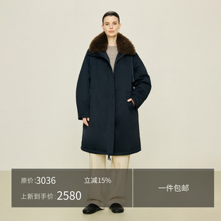 羽绒派克服外套 皮毛一体大毛领防风苣暖加长款 JIXICHEN 曼城故事