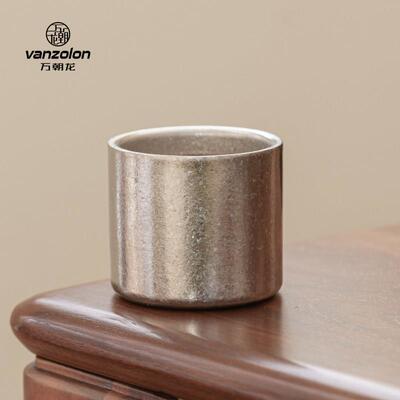 万朝龙纯钛主人杯高档个人专用单杯家用功夫小茶杯防烫品茗杯
