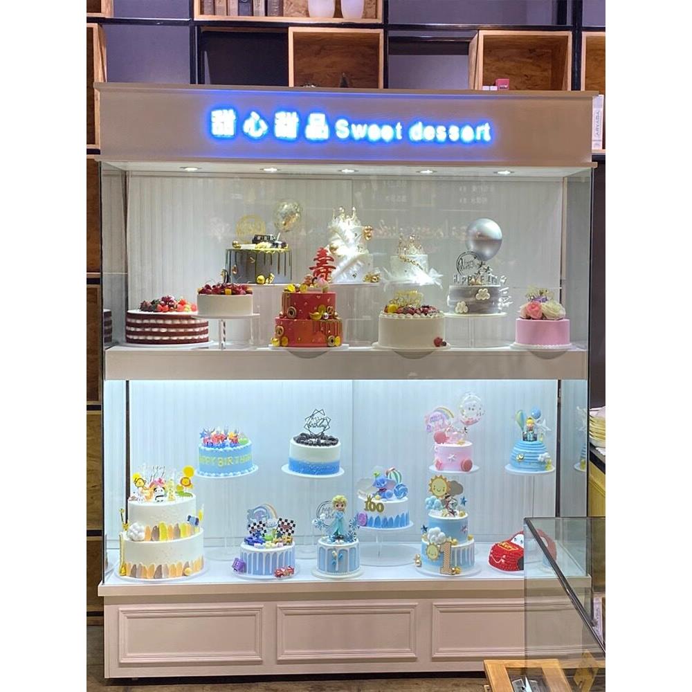 蛋糕面包店展示柜生日蛋糕样品彷真模型铁艺展示架糕点玻璃商用柜