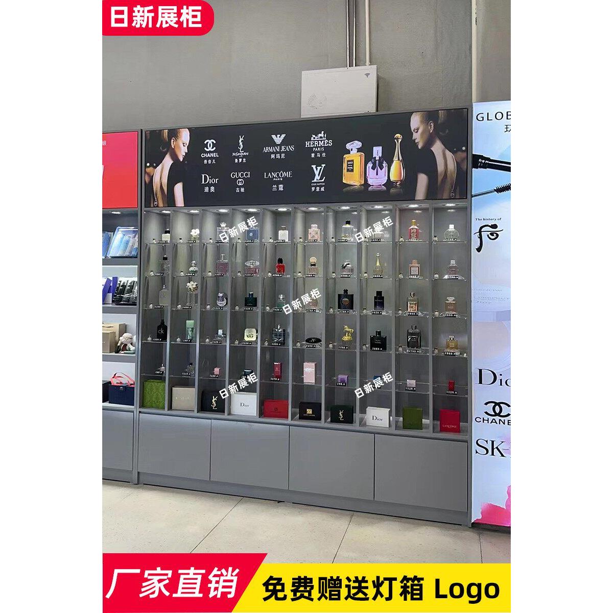 简约现代化妆品展示柜美容院产品柜彩妆香水柜进口美妆展示柜