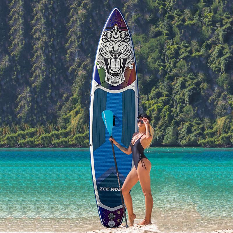 SUP充气冲浪板 站立式划水板 双人划艇水上滑水板 网红冰咆哮