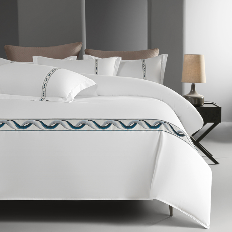 酒店床品四件套宾馆床上用品y民宿布草纯白色被套床单床笠被子定