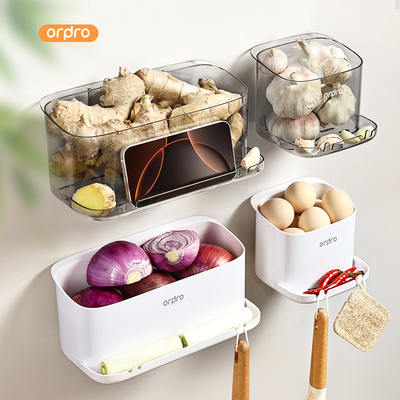 厨房葱姜蒜收纳筐壁挂免打孔