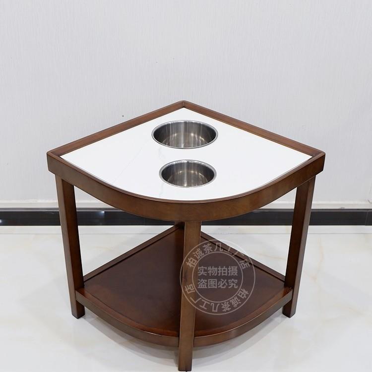 棋牌室专用茶几茶水架麻将馆实木边几麻将桌茶楼茶台茶馆小边几