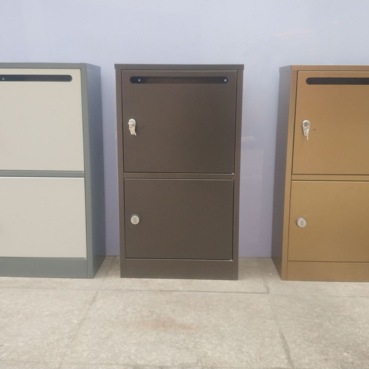 室外智能防雨防盗存放箱 寄件收件双用家用快递柜 个人户外信报箱