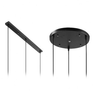 白色多头金色灯具黑色长条头底座两吸顶长吊灯盘盘配件圆盘三头