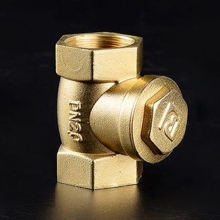 现货黄铜水阀D4分寸 15卧式 铜6分止逆阀水泵止1单向阀水管止回阀