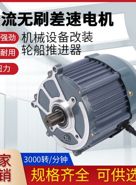 48V500W800W1000W永磁x直流无刷电机内花6键3000r/min挂桨机电机