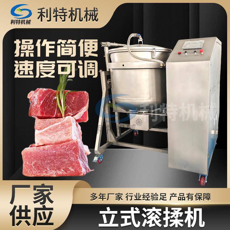 立式肉类调理设备鸡牛肉猪肉真空滚揉机腌肉机双向腌料滚揉机