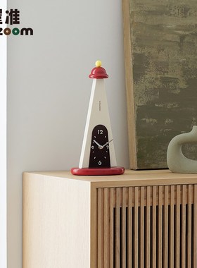 WOZOOM屋准侘寂风家居创意时钟摆件入户玄关摆台式钟表桌面装饰品