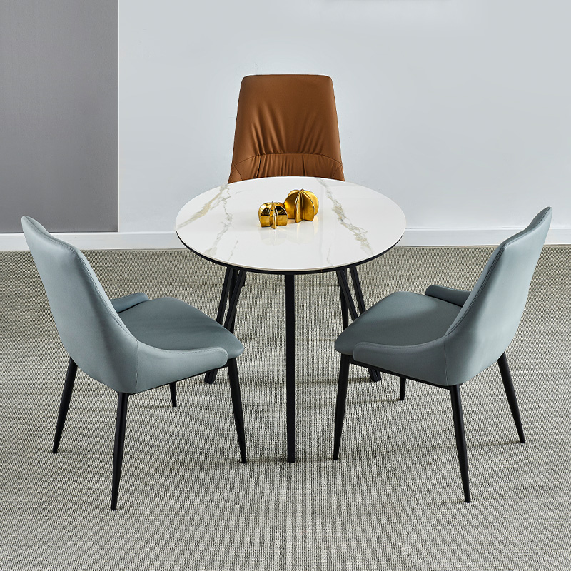 接待桌椅组合谈判洽谈桌商务用店面会客桌椅办公室休闲岩板小圆桌