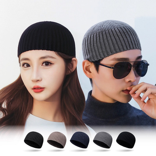 光板地主帽男女秋冬保暖雅痞大头围钩针帽子毛线帽冷帽针织瓜皮帽