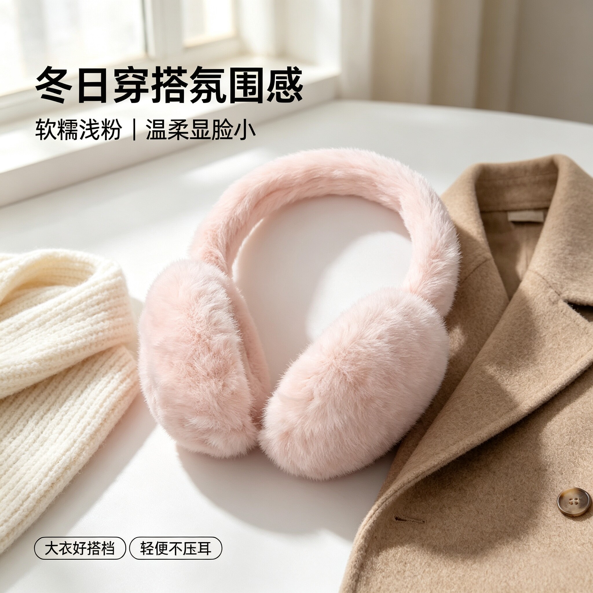 法国加绒可折叠防寒耳套