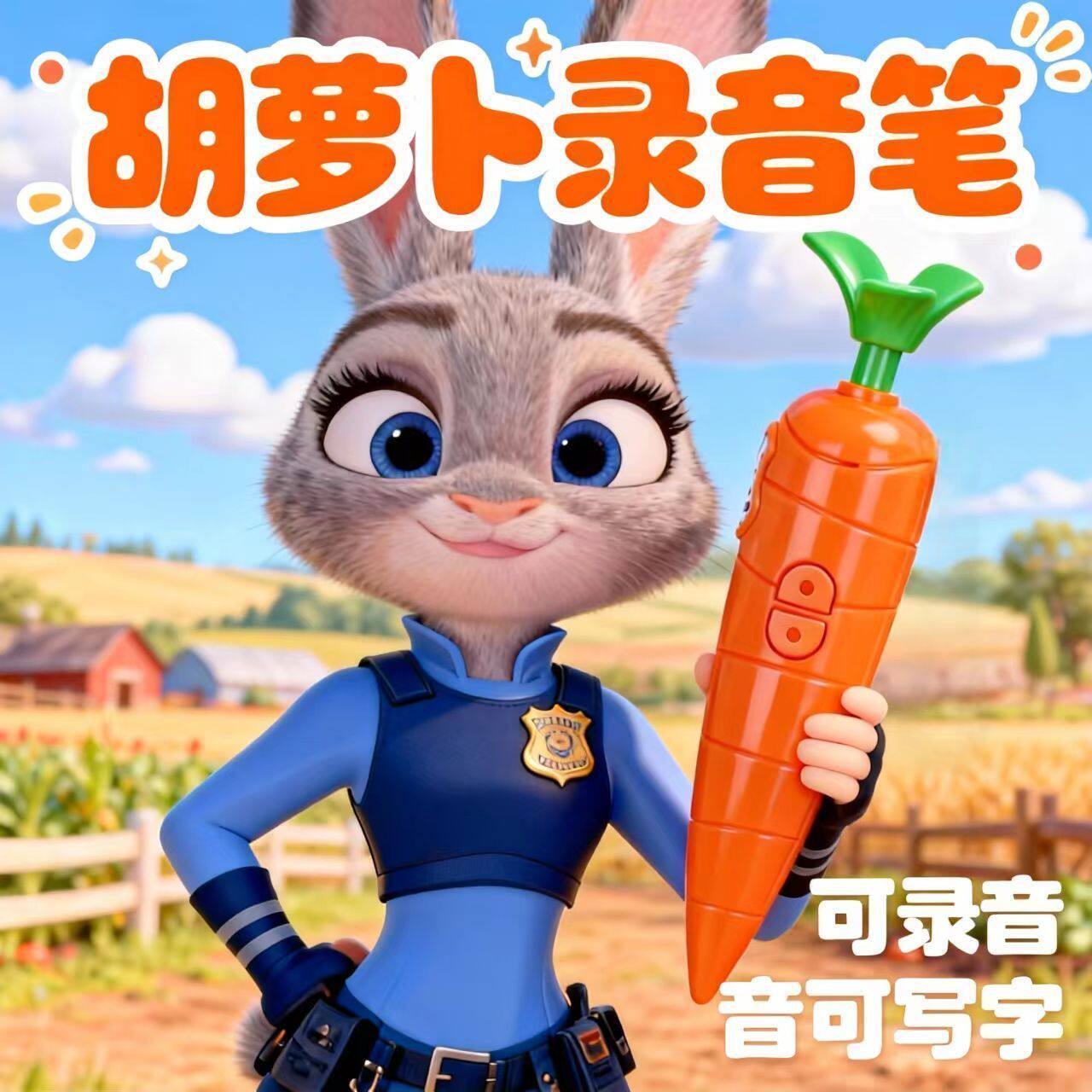 疯狂动物成朱迪胡萝卜录音笔兔子警官的萝卜笔电子盖瑞蛇解毒笔