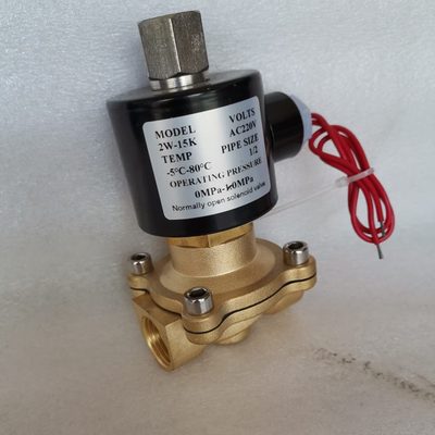 水阀气开4分电2W- V15220电磁阀AC断温1常常阀启螺纹内6分开寸K
