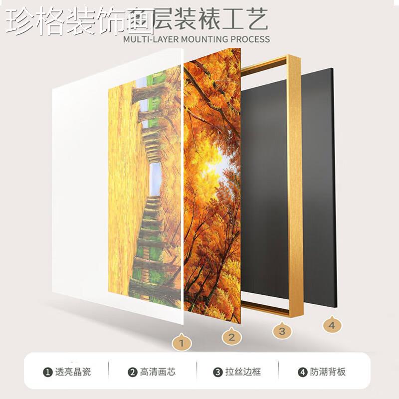室金满地发财树客厅装饰画办公沙黄发风背景墙现代简黄金满地约景