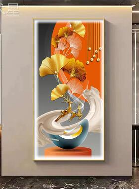 轻奢L发ED灯入户玄关装饰画现yw96521代简约光画走大廊过道气画高