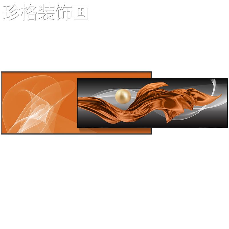 现代简约象客画沙发背景抽挂墙壁画厅轻奢橘YYX-1358色创意主卧床图片