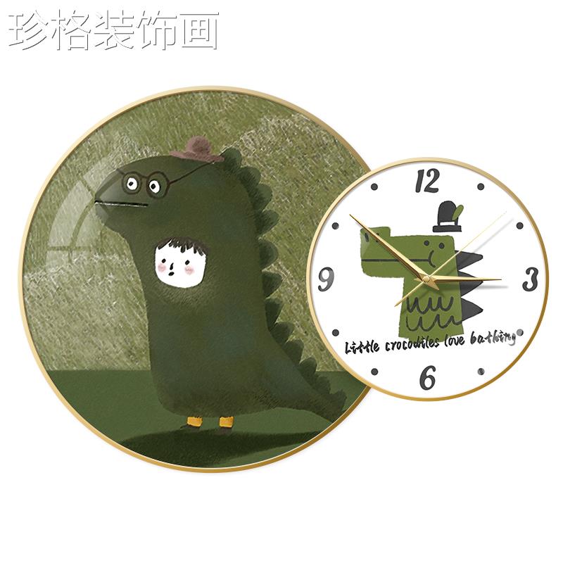 钟北欧简约儿童房装画饰玄关餐厅壁画卡通动物客厅卧室时WYFX-009图片