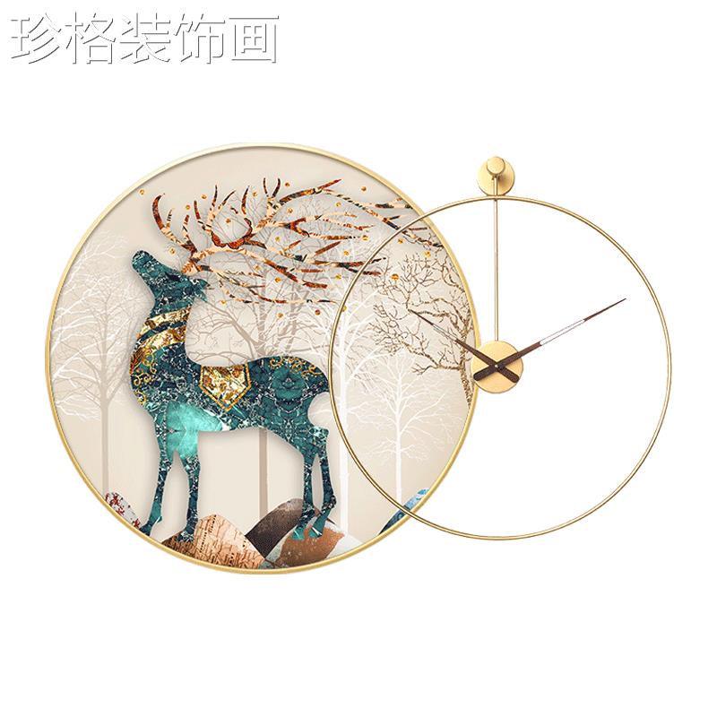 新挂中式玄关YYX-1542装客饰画现代简约厅沙发背景墙厅圆形画轻奢图片
