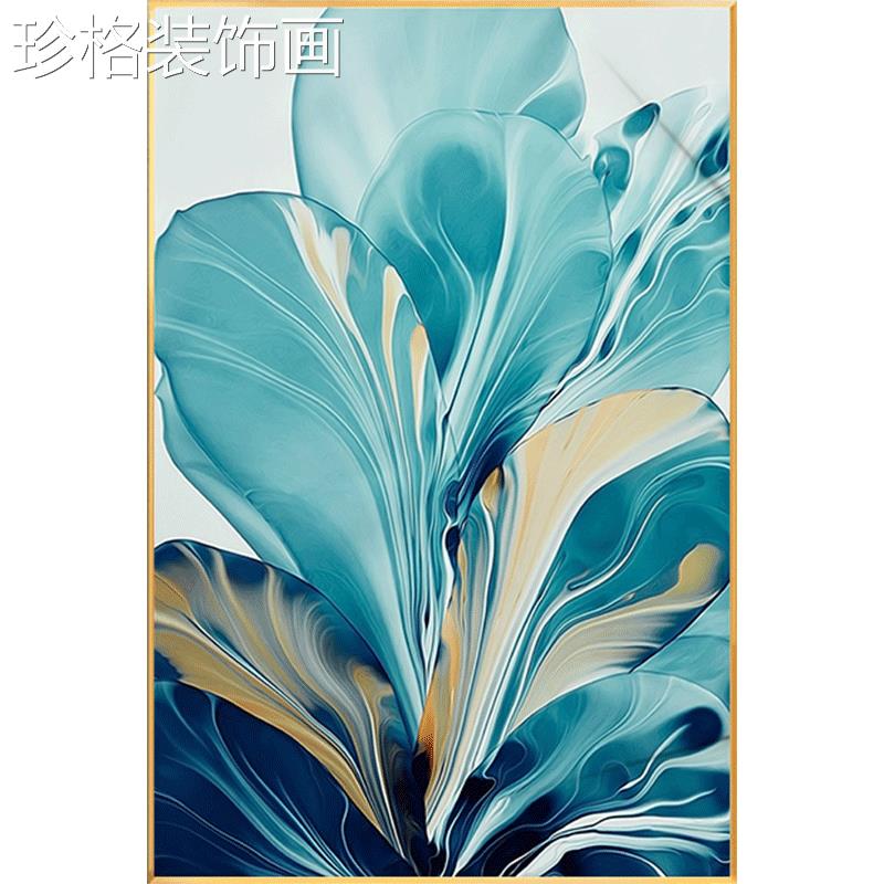 抽创意花卉玄关YYX-0527饰现代简约象画走廊过道挂画轻奢装壁画客图片