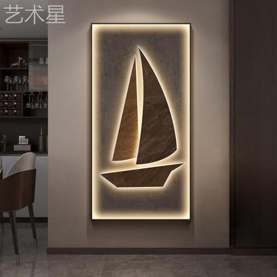 轻一高帆风顺复古奢玄关寓装饰画led带KY-357灯画级感走廊正对门